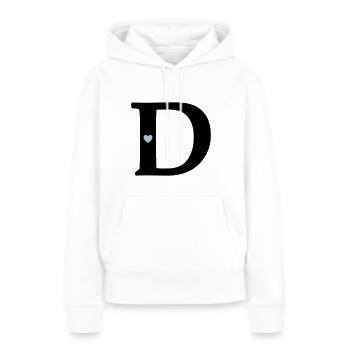 Buchstabe D Anfangsbuchstabe - Frauen Premium Bio Hoodie - Weiß - Vorne - Julia (174cm)