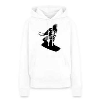 kitesurfer / / Kitesurf / / Kitesurf / / kitesurf - Sweat à capuche Premium bio Femme - blanc - Devant - Julia (174cm)