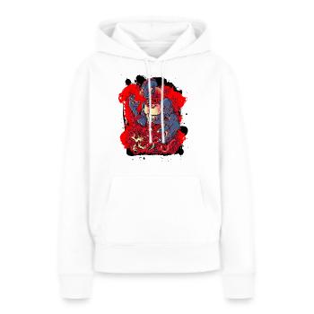 Créature d’horreur fantastique - Lagon de la mort - Sweat à capuche Premium bio Femme - blanc - Devant - Julia (174cm)