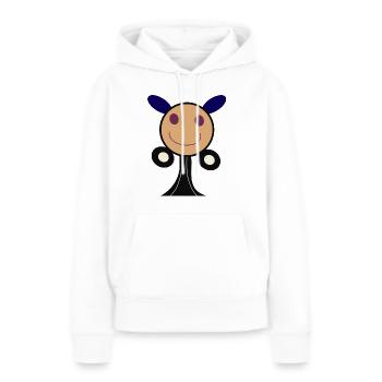 Ronflement - Sweat à capuche Premium bio Femme - blanc - Devant - Julia (174cm)