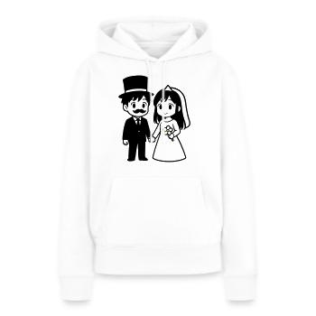 Brautpaar Ehepaar Anime - Frauen Premium Bio Hoodie - Weiß - Vorne - Julia (174cm)