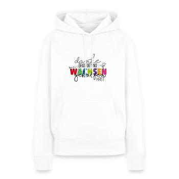 Danke fürs Wachsen - Frauen Premium Bio Hoodie - Weiß - Vorne - Julia (174cm)