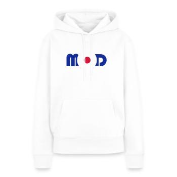 Mod Logo - Frauen Premium Bio Hoodie - Weiß - Vorne - Julia (174cm)