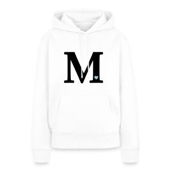 Buchstabe M Anfangsbuchstabe - Frauen Premium Bio Hoodie - Weiß - Vorne - Julia (174cm)