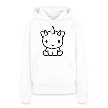 Triceratops - Frauen Premium Bio Hoodie - Weiß - Vorne - Julia (174cm)