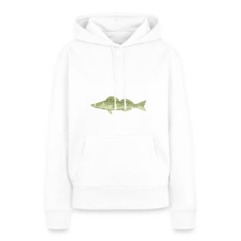Was ist besser als ein Zander? Viele Zander - Frauen Premium Bio Hoodie - Weiß - Vorne - Julia (174cm)