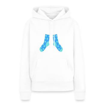 Chaussettes - Sweat à capuche Premium bio Femme - blanc - Devant - Julia (174cm)