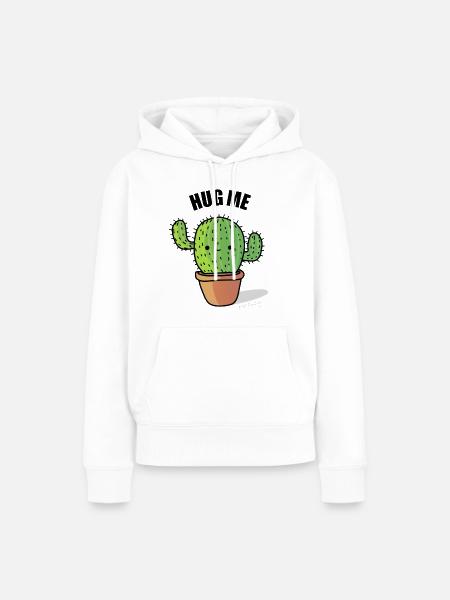 Hug Me - Frauen Premium Bio Hoodie - Weiß
