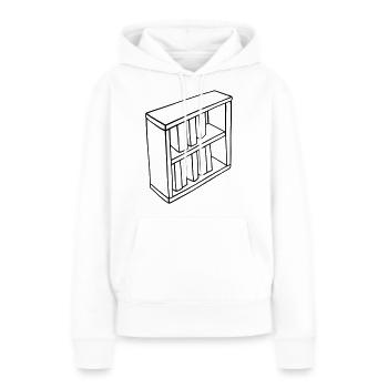Conception clipart de bibliothèque - Sweat à capuche Premium bio Femme - blanc - Devant - Julia (174cm)