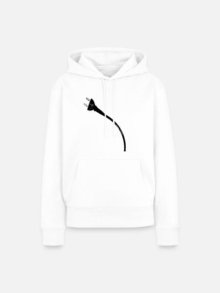 Stecker - Frauen Premium Bio Hoodie - Weiß