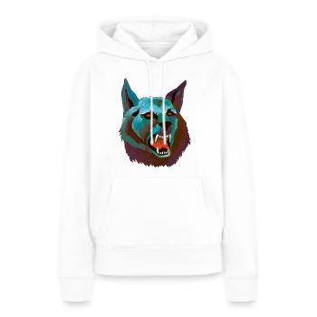 Die Drei ??? und der Karpatenhund Cover - Frauen Premium Bio Hoodie - Weiß - Vorne - Julia (174cm)