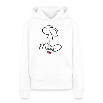 Maus - Mein Schatz. mein Mausi - Frauen Premium Bio Hoodie - Weiß - Vorne - Julia (174cm)