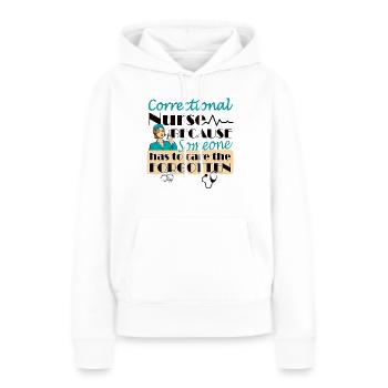 Prison Nurse - Women’s Premium Organic Hoodie - white - Front - Julia (174cm)