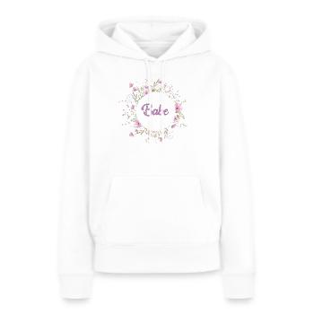 Babe Wildflower Wreath - Women’s Premium Organic Hoodie - white - Front - Julia (174cm)