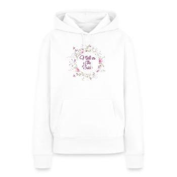 Mother of the Bride Wildblumenkranz - Frauen Premium Bio Hoodie - Weiß - Vorne - Julia (174cm)