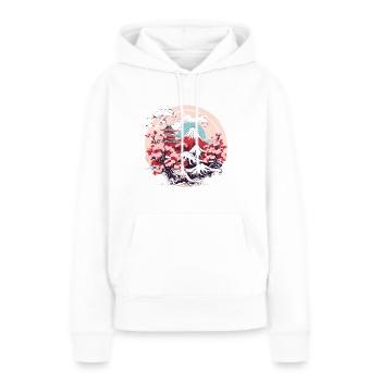 Japan - Frauen Premium Bio Hoodie - Weiß - Vorne - Julia (174cm)