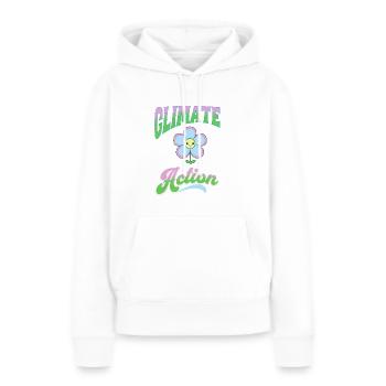climate action - Women’s Premium Organic Hoodie - white - Front - Julia (174cm)
