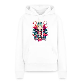 Monstres effrayants d’Halloween - Sweat à capuche Premium bio Femme - blanc - Devant - Julia (174cm)