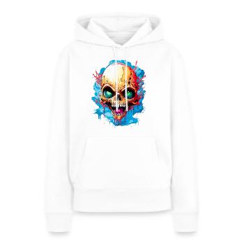 Monstres effrayants d’Halloween - Sweat à capuche Premium bio Femme - blanc - Devant - Julia (174cm)