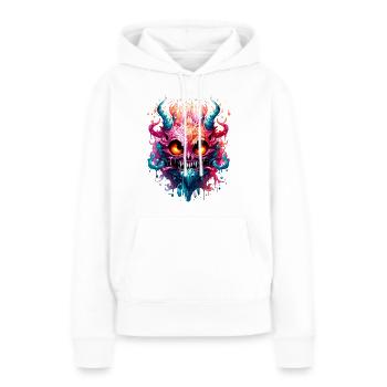 Monstres effrayants d’Halloween - Sweat à capuche Premium bio Femme - blanc - Devant - Julia (174cm)