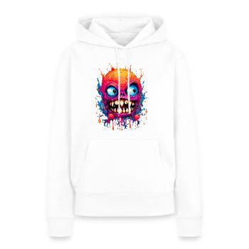 Monstres effrayants d’Halloween - Sweat à capuche Premium bio Femme - blanc - Devant - Julia (174cm)