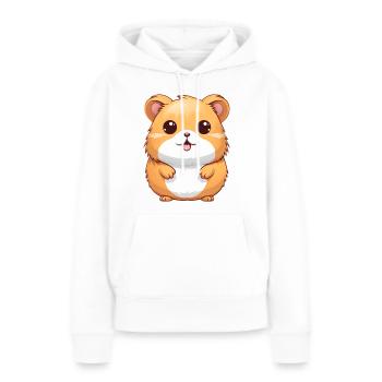 Hamster - Frauen Premium Bio Hoodie - Weiß - Vorne - Julia (174cm)