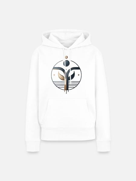 Symbol für organisches Wachstum - Frauen Premium Bio Hoodie - Weiß