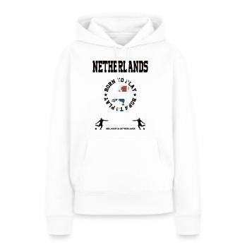 Holland - Frauen Premium Bio Hoodie - Weiß - Vorne - Julia (174cm)