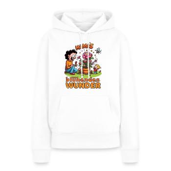 Mama's blühendes Wunder, Muttertrag, Garten, Kids - Frauen Premium Bio Hoodie - Weiß - Vorne - Julia (174cm)