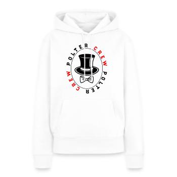 Polter Crew Fiançailles Mariage - Sweat à capuche Premium bio Femme - blanc - Devant - Julia (174cm)