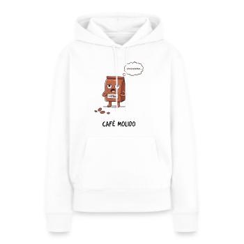Ground coffee - Women’s Premium Organic Hoodie - white - Front - Julia (174cm)