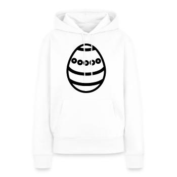 Oeuf de Pâques - Sweat à capuche Premium bio Femme - blanc - Devant - Julia (174cm)