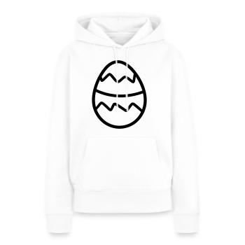 Oeuf - Sweat à capuche Premium bio Femme - blanc - Devant - Julia (174cm)