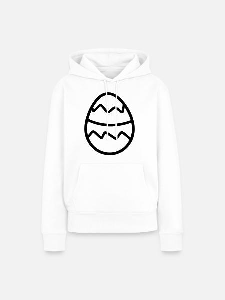 Ei - Frauen Premium Bio Hoodie - Weiß