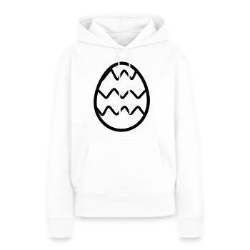 Oeuf - Sweat à capuche Premium bio Femme - blanc - Devant - Julia (174cm)