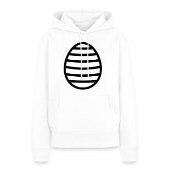 oeuf de paques - Sweat à capuche Premium bio Femme - blanc - Devant - Julia (174cm)