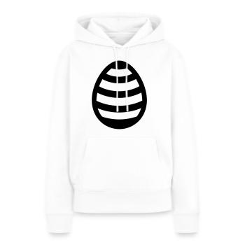 Oeuf - Sweat à capuche Premium bio Femme - blanc - Devant - Julia (174cm)