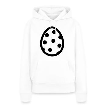 Oeuf - Sweat à capuche Premium bio Femme - blanc - Devant - Julia (174cm)