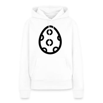 Oeuf - Sweat à capuche Premium bio Femme - blanc - Devant - Julia (174cm)
