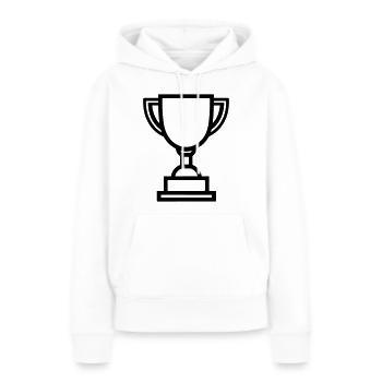 trophée - Sweat à capuche Premium bio Femme - blanc - Devant - Julia (174cm)