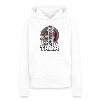Viking Databaseadministra-thor Nerdy - Frauen Premium Bio Hoodie - Weiß - Vorne - Julia (174cm)