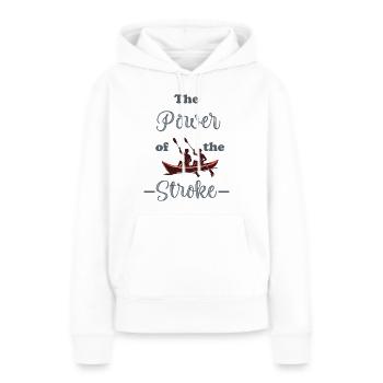 The power of the stroke - Women’s Premium Organic Hoodie - white - Front - Julia (174cm)
