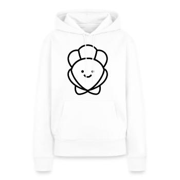 Muschel - Frauen Premium Bio Hoodie - Weiß - Vorne - Julia (174cm)