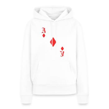 Jeu de cartes As Carte Costume Carnaval Halloween - Sweat à capuche Premium bio Femme - blanc - Devant - Julia (174cm)