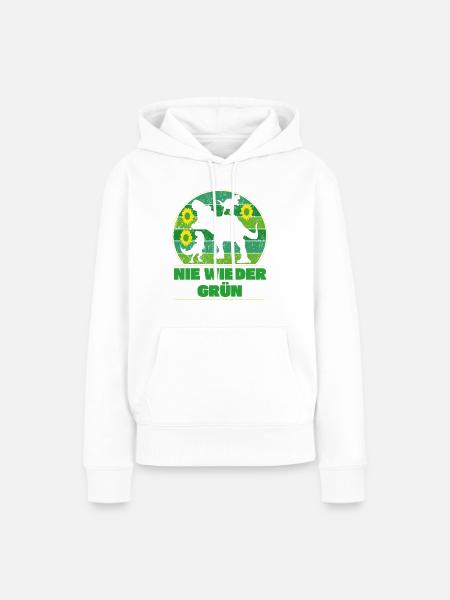 Anti Grünosaurus T-Shirt - Frauen Premium Bio Hoodie - Weiß