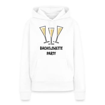 Bachelorette Party (Sektgläser Trichter Zu / 2C) - Frauen Premium Bio Hoodie - Weiß - Vorne - Julia (174cm)