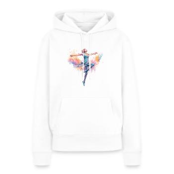 Élégante danseuse dansante dans - Sweat à capuche Premium bio Femme - blanc - Devant - Julia (174cm)