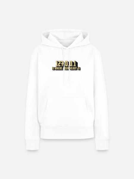 127.0.0.1 – Soul Of Coding - Frauen Premium Bio Hoodie - Weiß