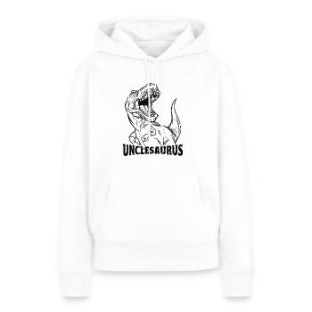 Unclesaurus Oncle Saurus Dinosaure - préhistorique - Sweat à capuche Premium bio Femme - blanc - Devant - Julia (174cm)