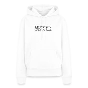 Survivre dans la jungle - Jungle - Sweat à capuche Premium bio Femme - blanc - Devant - Julia (174cm)